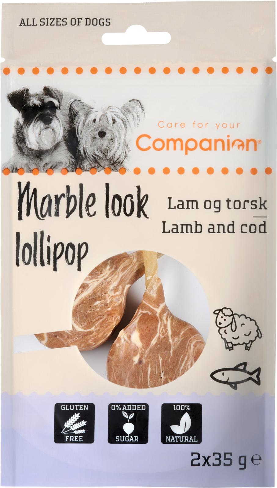 Companion Marble Look Lollipop - Lamm & Torsk