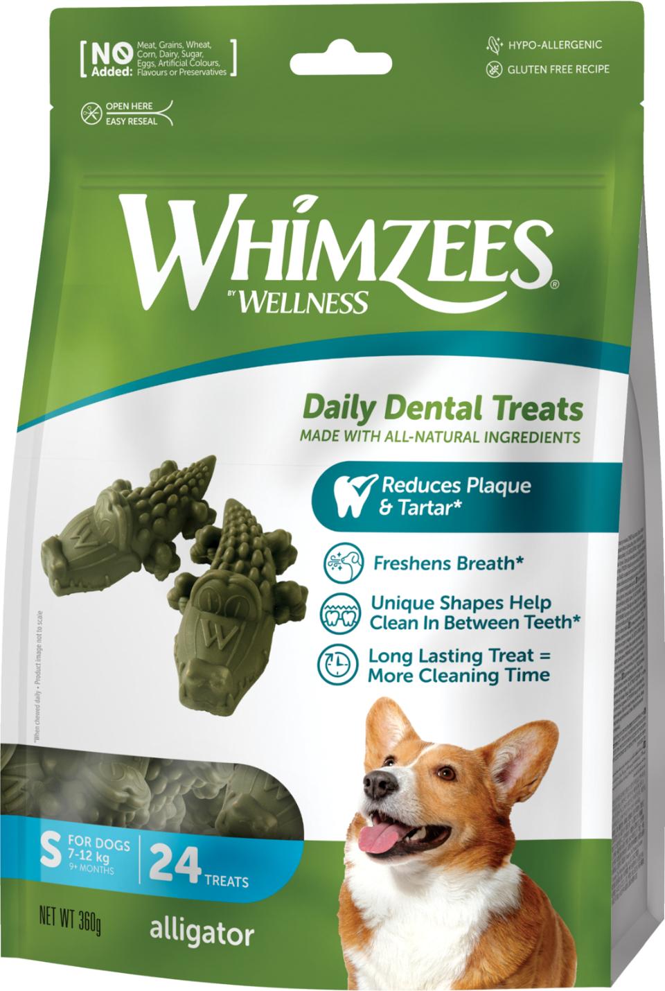 Whimzees Alligator Dental Stick S