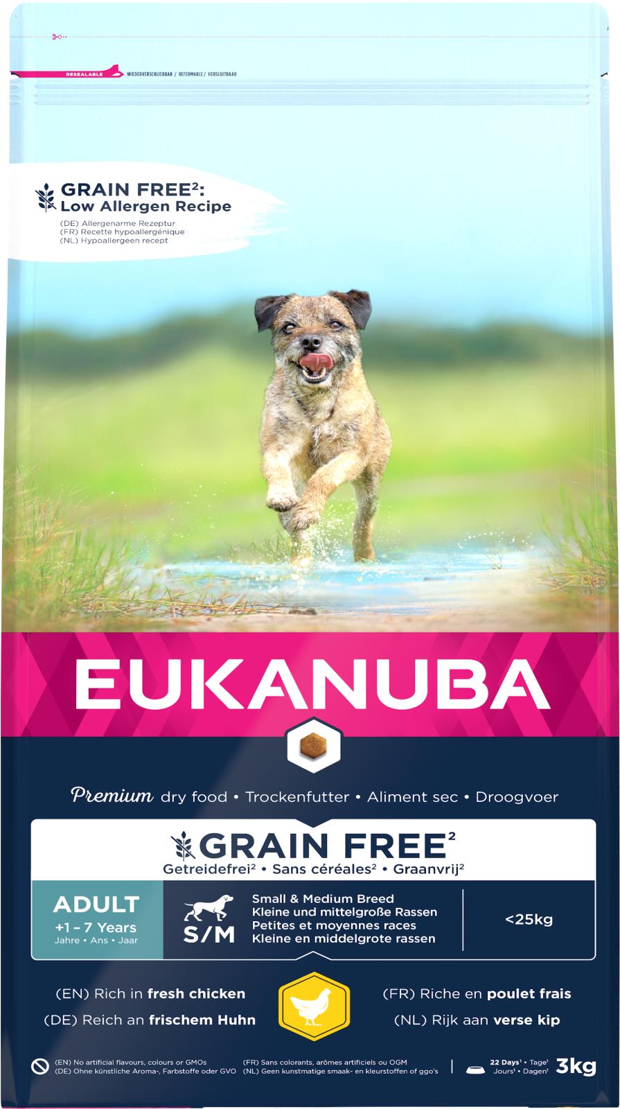 Eukanuba Adult Small/Medium Grainfree Kylling