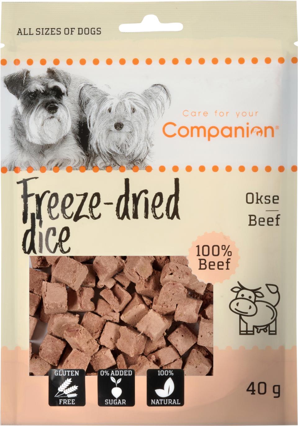 Companion Freeze-Dried Dice - Nötkött