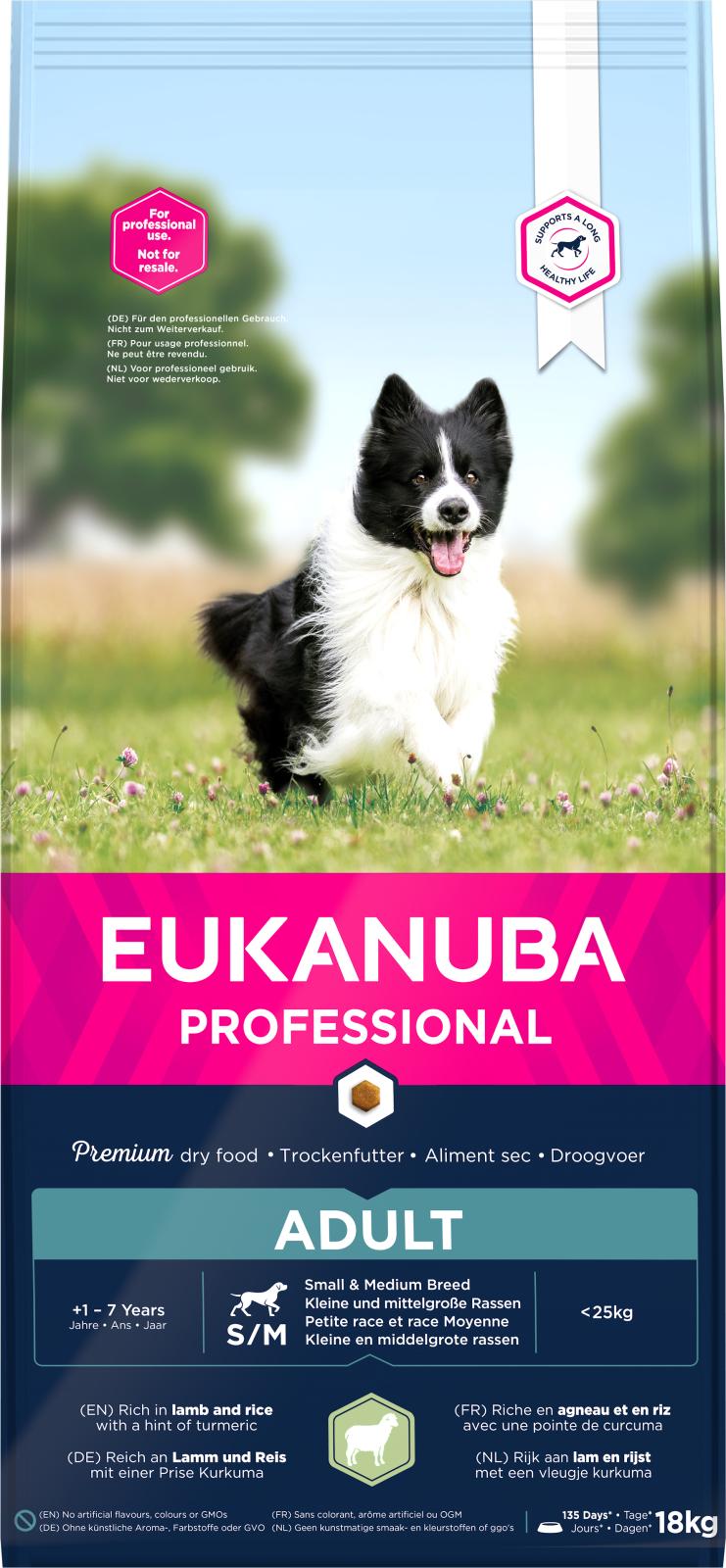 Eukanuba Pro Adult Small & Medium Breed Lam & Ris