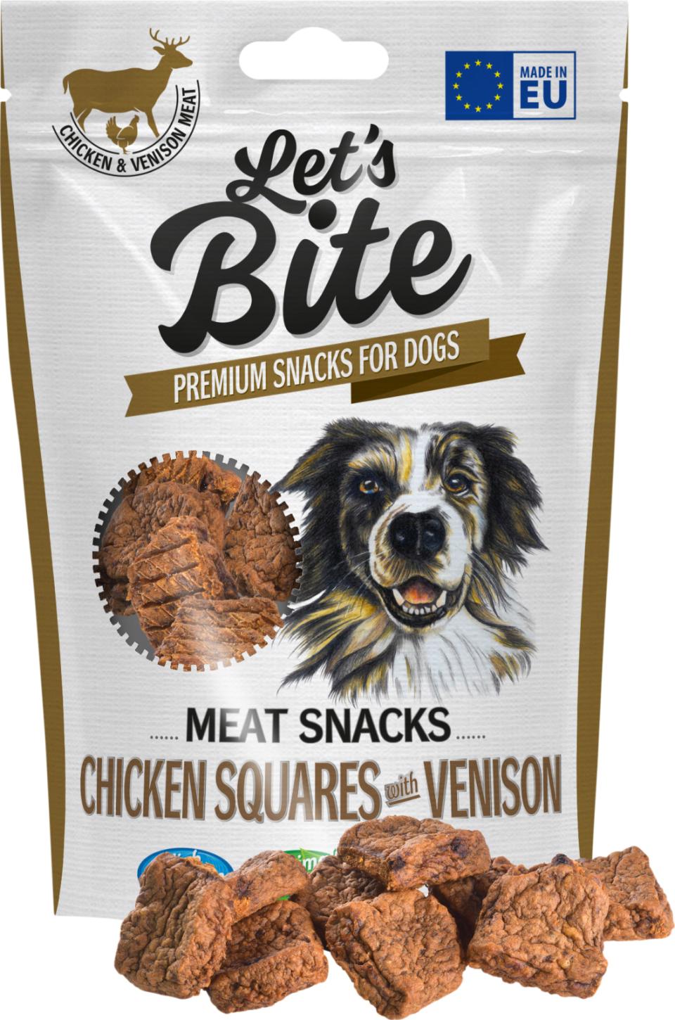 Lets Bite Meat Snacks. Kycklingtärningar Med Vilt