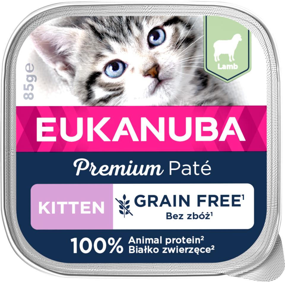 Eukanuba Cat Kitten Pate, Rig På Lam