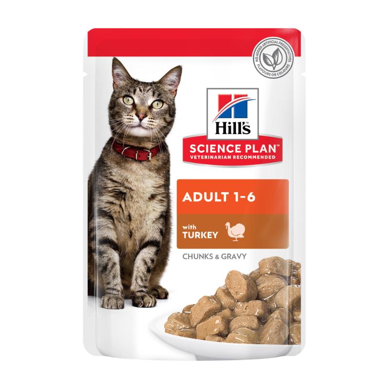 Hills Science Plan Adult Chicken Turkey Pouch - Wet Cat Food 12 x 85 g - Pouch