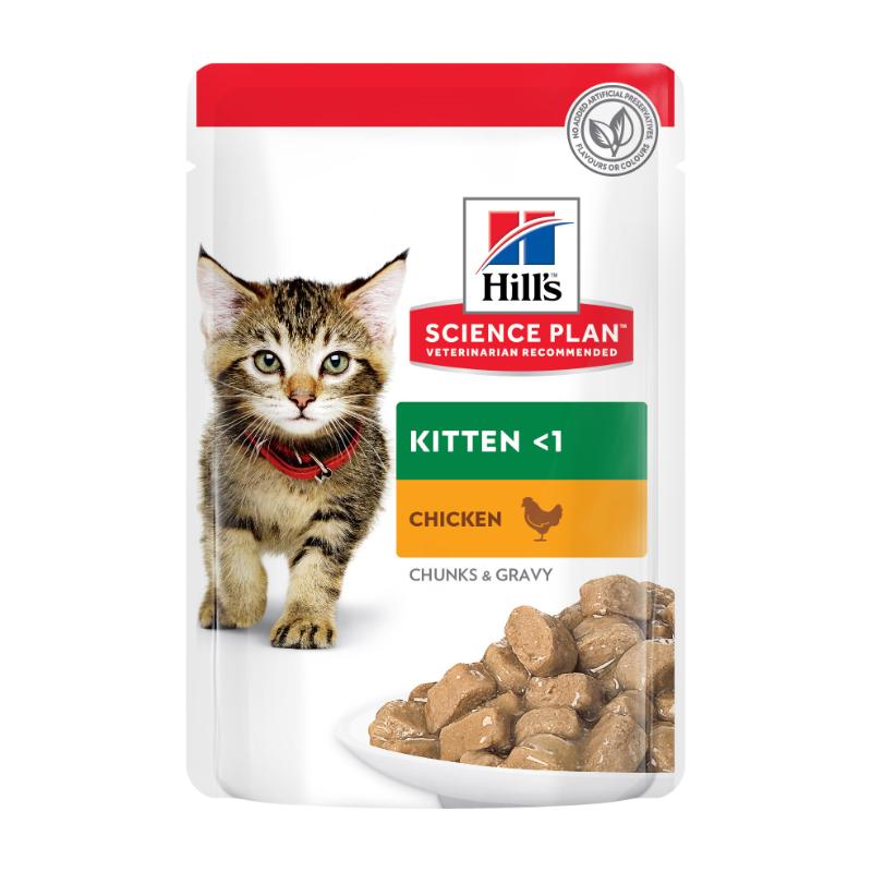 Hills Science Plan Kitten Chicken Turkey Pouch - Wet Cat Food 85 g x 12 st - Pouch