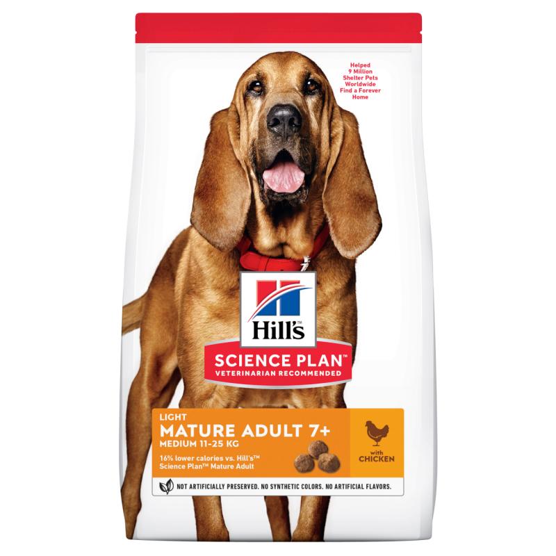 Hills Science Plan Mature Adult Light 7+ Medium Chicken - Dry Dog Food 14 kg