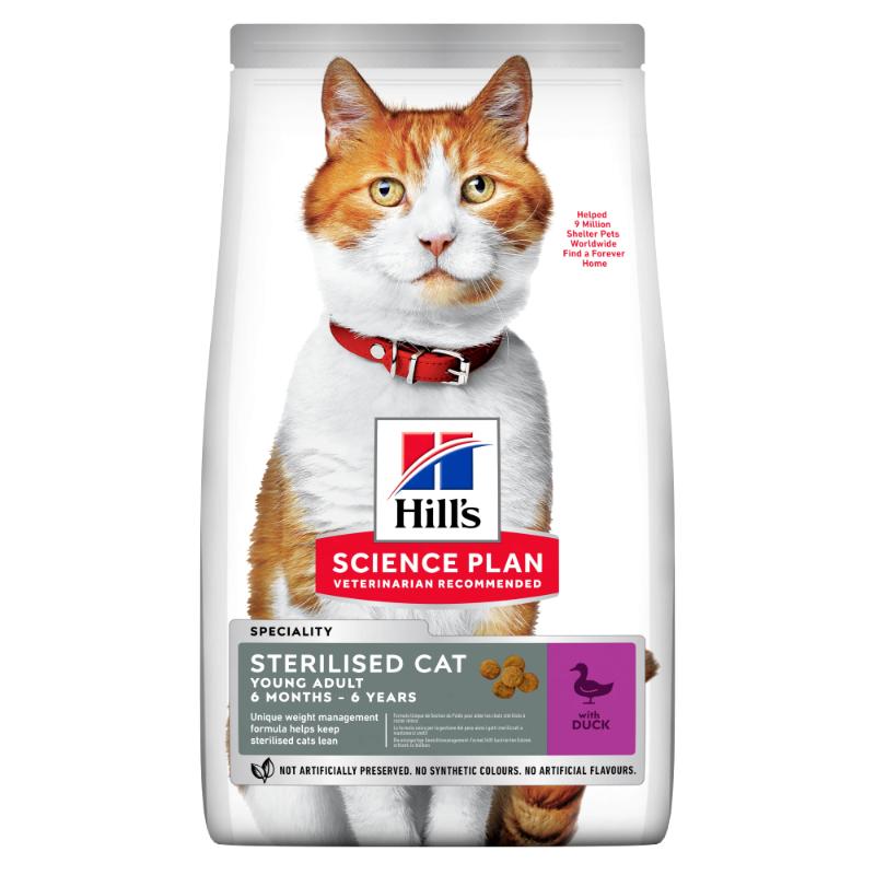 Hills Science Plan Sterilised Cat Adult Duck - Dry Cat Food 3 kg