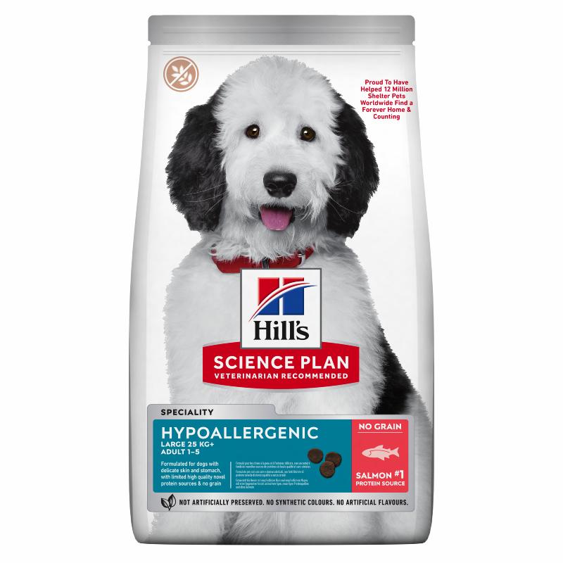 Hills Science Plan Hypoallergenic Adult Large Breed torrfoder för hundar med lax 12 kg