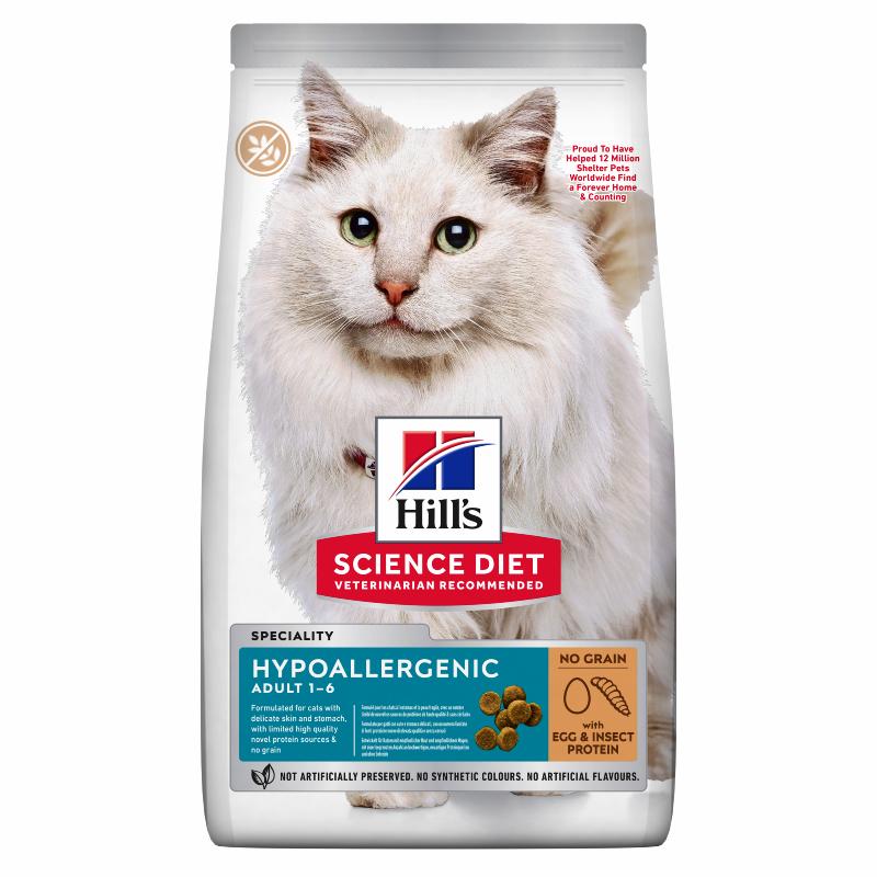 Hills Science Plan Hypoallergenic Adult kattfoder med ägg & insektsprotein 7 kg