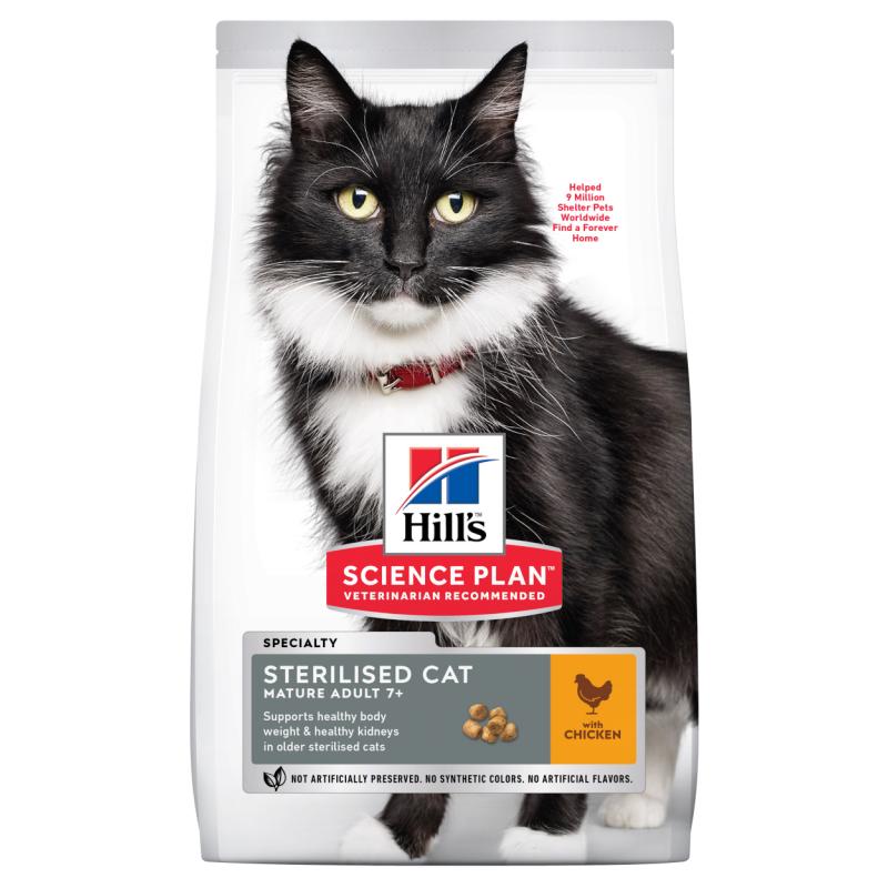 Hills Science Plan Mature 7+ Sterilised Chicken - Dry Cat Food 3 kg