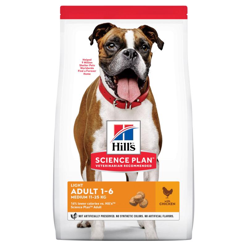 Hills Science Plan Adult Light Medium Chicken - Dry Dog Food 14 kg