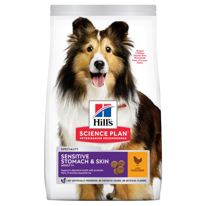 Hills Science Plan Adult Sensitive Stomach & Skin Medium Chicken - Dry Dog Food 14 kg