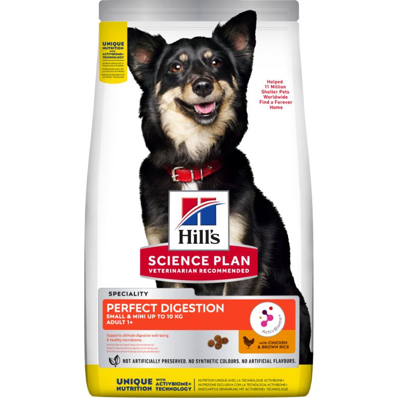 Hills Science Plan Adult Perfect Digestion Small & Miniature Chicken & Rice - Dry Dog Food 3 kg