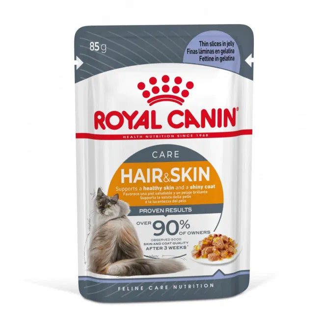 Royal Canin Feline Wet Hair & Skin Care Jelly Våtfoder för katt 85 g x 12 st