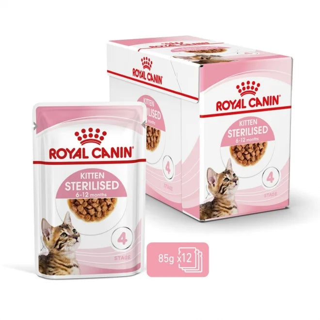 Royal Canin Kitten Sterilised Gravy Våtfoder för kattunge 85 g x 12 st